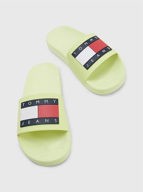 Tommy Hilfiger Jeans Flag Pool Slide Dames Slippers - Gro..., Vêtements | Femmes, Chaussures, Envoi