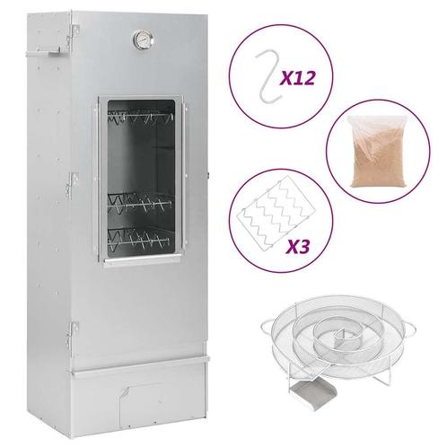 vidaXL BBQ-rookoven met koude rookgenerator gegalvaniseerd, Elektronische apparatuur, Overige elektronische apparatuur, Nieuw