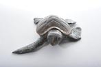 Sculpture, Turtle crawling - 22 cm - Bronze