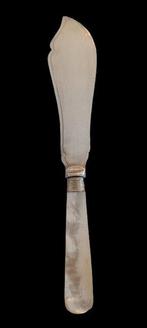 Bestekset (2) - Verzilverd, / parelmoer - Antieke vis-set