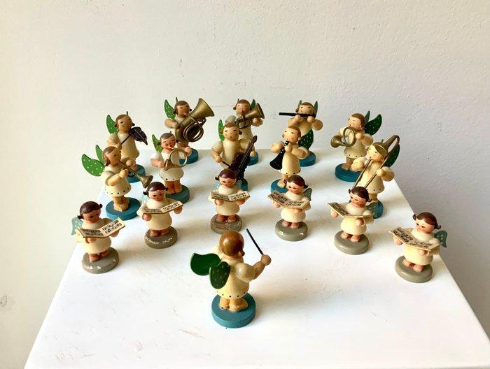 Kerstbeeldje (17) - Hout - Eingelorchester 17 Engel, Diversen, Kerst