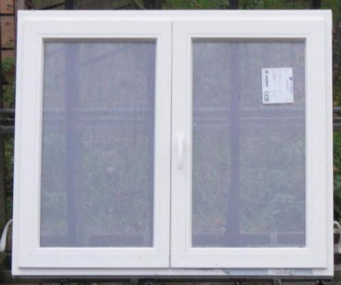 pvc raam , chassis , venster , kozijn 125 x 105 wit, Doe-het-zelf en Bouw, Raamkozijnen en Schuifdeuren, Inclusief glas, Nieuw