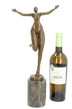 Beeldje - A dancing woman - Brons, Marmer, Antiek en Kunst