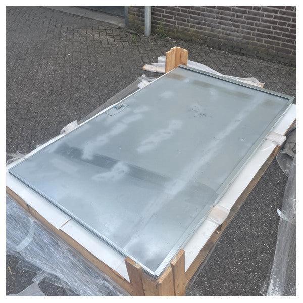 Bieden: Stainless steel electric blind sliding door 24V H21, Caravans en Kamperen, Caravanaccessoires, Ophalen of Verzenden