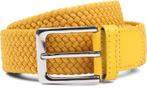 Suitable Geweven Riem Geel maat 105 Heren, Kleding | Heren, Riemen en Ceintuurs, Verzenden, Echt leder, Nieuw, Suitable