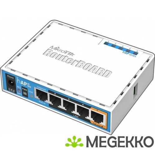 Mikrotik HAP ac lite 500Mbit/s Power over Ethernet (PoE) Wit, Computers en Software, Overige Computers en Software, Nieuw, Verzenden