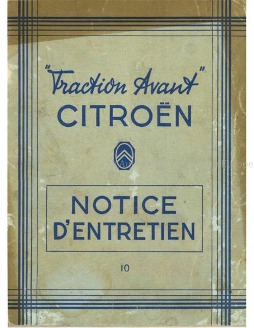 1950 CITROËN TRACTION AVANT INSTRUCTIEBOEKJE FRANS, Auto diversen, Handleidingen en Instructieboekjes