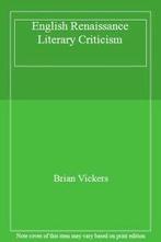 English Renaissance Literary Criticism, Vickers, Brian, Verzenden, Brian Vickers