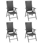 Tuinstoelen 4 st zwart - Retour Deal - 59% Korting!, Tuin en Terras, Verzenden, Nieuw, Rotan