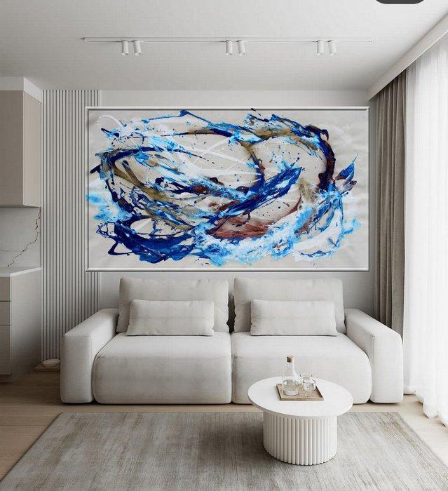 Karolina Glinkowska - Emociones - XXL - raw linen canvas, Antiek en Kunst, Kunst | Schilderijen | Modern