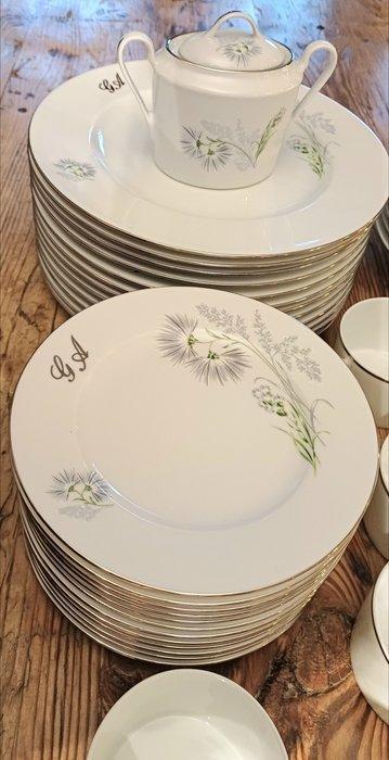 Limoges - Tafelservies voor 12 (61) - Porselein, Antiek en Kunst, Antiek | Meubels | Tafels