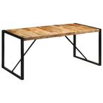 vidaXL Eettafel 175x90x76 cm massief ruw mangohout, Huis en Inrichting, Tafels | Eettafels, Verzenden, Nieuw