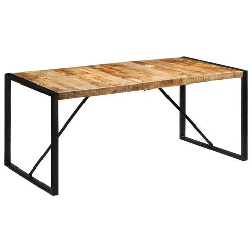 vidaXL Eettafel 175x90x76 cm massief ruw mangohout, Huis en Inrichting, Tafels | Eettafels, Nieuw, Verzenden