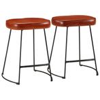 vidaXL Tabourets de bar lot de 2 marron foncÃ©, Verzenden