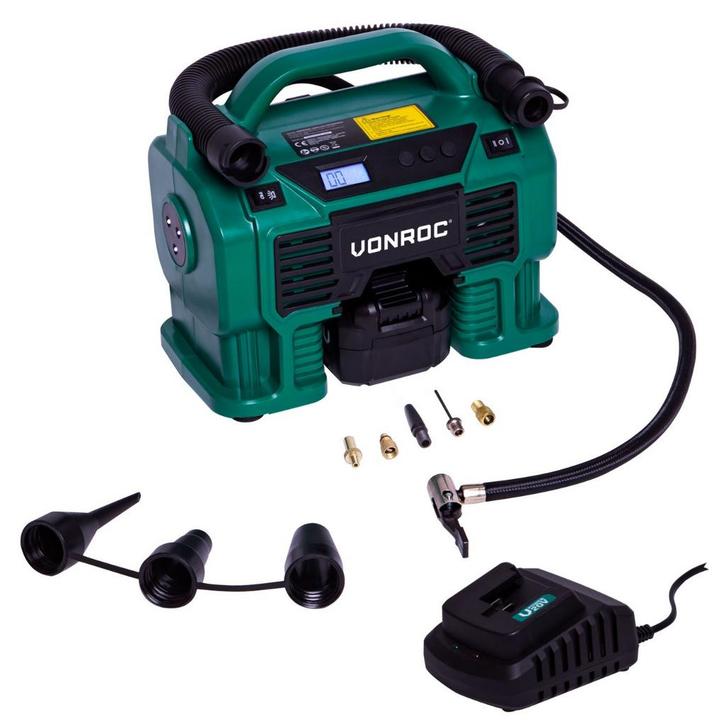 Accu compressor 20V - 12V - 4.0Ah | Incl. accu en snellader, Doe-het-zelf en Bouw, Compressors, Nieuw, Verzenden