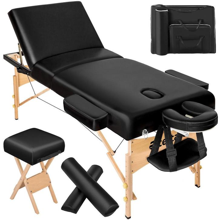 tectake Massagetafel-set 3 zones met 10cm matras, rolkussens, Sport en Fitness, Massageproducten, Verzenden