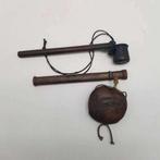 Kwast & Inktpot Schrijfset - Koper, Hout - Japan - 1900-2000