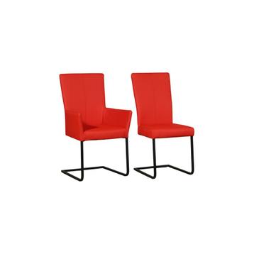Leren eetkamerstoel Dare - Set 6 stoelen - Toledo leer beschikbaar voor biedingen