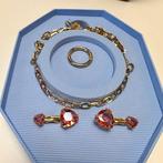 Swarovski - Beeldje, Schmuck Set : Earrings + Necklace - 1