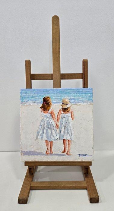 Francesca Escobar (1972) - De la mano, Antiek en Kunst, Kunst | Schilderijen | Modern