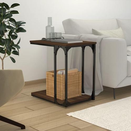 vidaXL Table dappoint Chêne marron 50x35x52 cm Bois, Huis en Inrichting, Tafels | Salontafels, Verzenden
