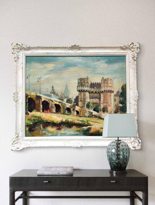 Soledad Gómez Gómez (1937) - Torres de Serranos, Valencia, Antiquités & Art, Art | Peinture | Classique