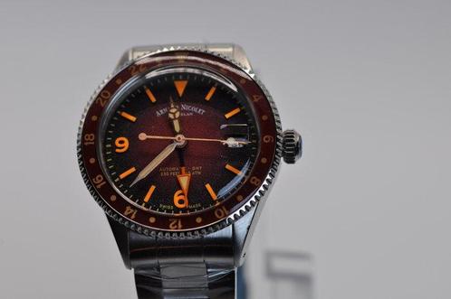 Armand Nicolet - GMT VS1 - Sans Prix de Réserve - C.O.S.C., Handtassen en Accessoires, Horloges | Heren