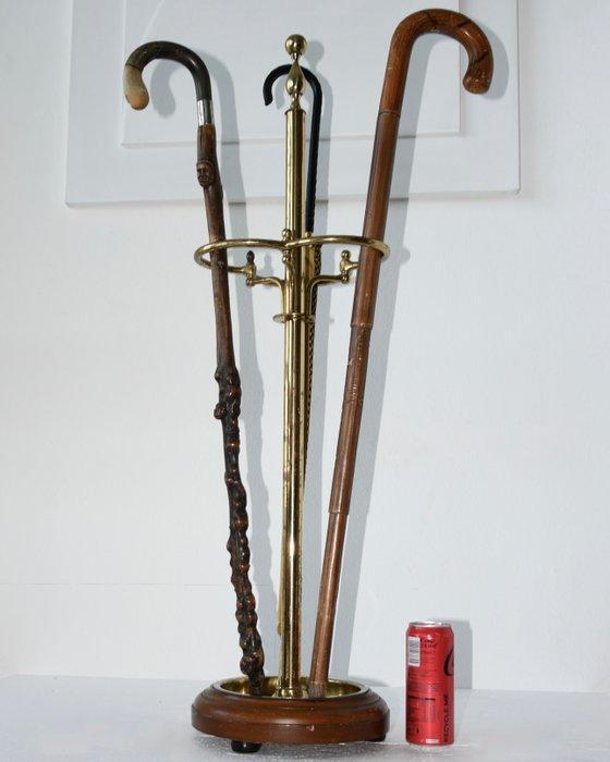 Paraplustandaard/rek - Messing, Hout, Kunststof - Solid, Antiek en Kunst, Curiosa en Brocante