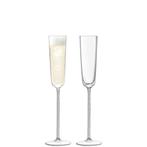 Set van 2 champagneglazen Theatre Flute | L.S.A., Verzamelen, Glas en Drinkglazen, Nieuw, Verzenden