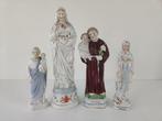 Beeld, Vier religieuze beelden - 25.5 cm - Porselein, Antiek en Kunst