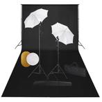 vidaXL Fotostudioset met lampen, paraplus, achtergrond en, Audio, Tv en Foto, Verzenden, Nieuw