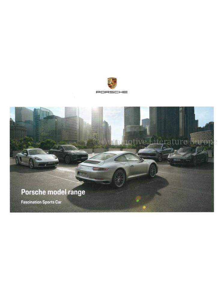 2019 PORSCHE PROGRAMMA BROCHURE ENGELS, Boeken, Auto's | Folders en Tijdschriften