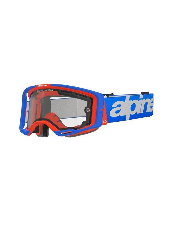 Alpinestars Goggle Vision 8 WORDMARK DUAL PANE BLUE ORANGE C, Motoren, Kleding | Motorkleding, Verzenden