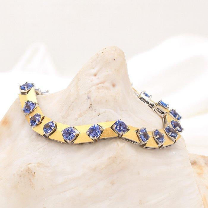 Sans prix de réserve - Bracelet Plaqué or Tanzanite - Plaqué, Bijoux, Sacs & Beauté, Bijoux anciens