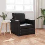 vidaXL Vloersofa Bed 2-in-1 Zwart 74x77x81 cm Kunstleer, Verzenden, Nieuw