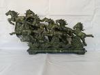 Sculpture, Horses - 9,9 kg - 32 cm - Pierre