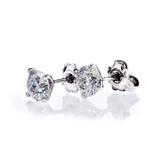 Zonder minimumprijs - Oorbellen - 14 karaat Witgoud -