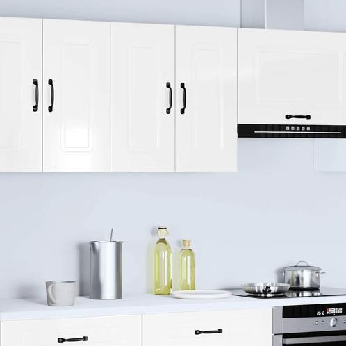 vidaXL Keukenwandkast Kalmar bewerkt hout hoogglans wit, Huis en Inrichting, Kasten | Overige, Nieuw, Verzenden