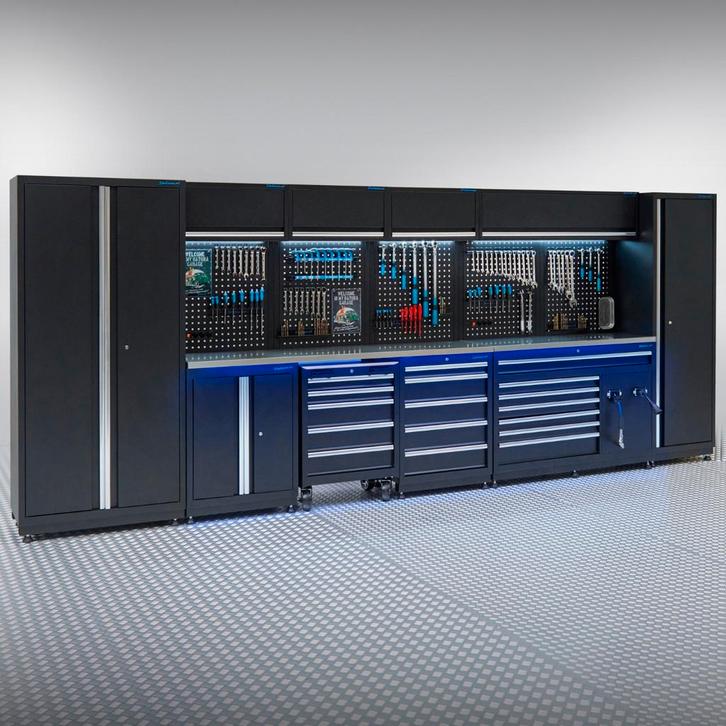 Datona Werkplaatsinrichting PREMIUM met RVS werkblad - 490, Doe-het-zelf en Bouw, Werkbanken, Ophalen of Verzenden