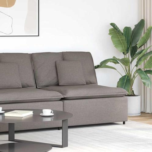 vidaXL Modulaire bank middenmodule met kussens 100 cm taupe, Huis en Inrichting, Zetels | Voetbanken en poefs, Nieuw, Verzenden