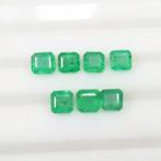7 pcs Groen Smaragd - 4.27 ct - nternational Colored, Nieuw