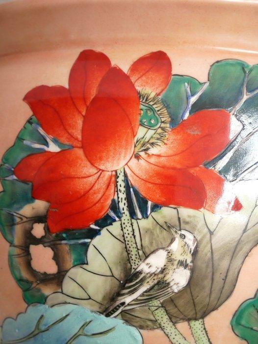 Bloempot - Porselein - handbeschilderde emaille, Antiek en Kunst, Curiosa en Brocante