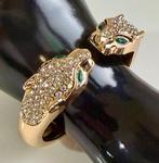 Bracelet inspiré de Cartier plaqué or avec panthère -