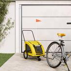 vidaXL Hondenfietstrailer oxford stof en ijzer geel, Dieren en Toebehoren, Verzenden, Nieuw