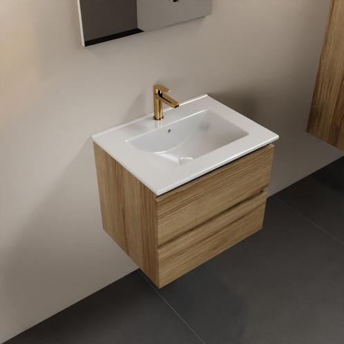 MONDIAZ AIVY 60cm badmeubel Chai, wastafel glanzend wit, Doe-het-zelf en Bouw, Sanitair, Overige typen, Nieuw, Ophalen of Verzenden