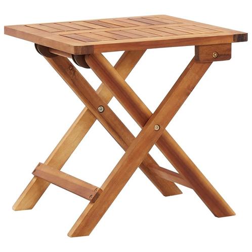 vidaXL Salontafel inklapbaar 40x40x40 cm massief acaciahout, Tuin en Terras, Tuintafels, Nieuw, Verzenden