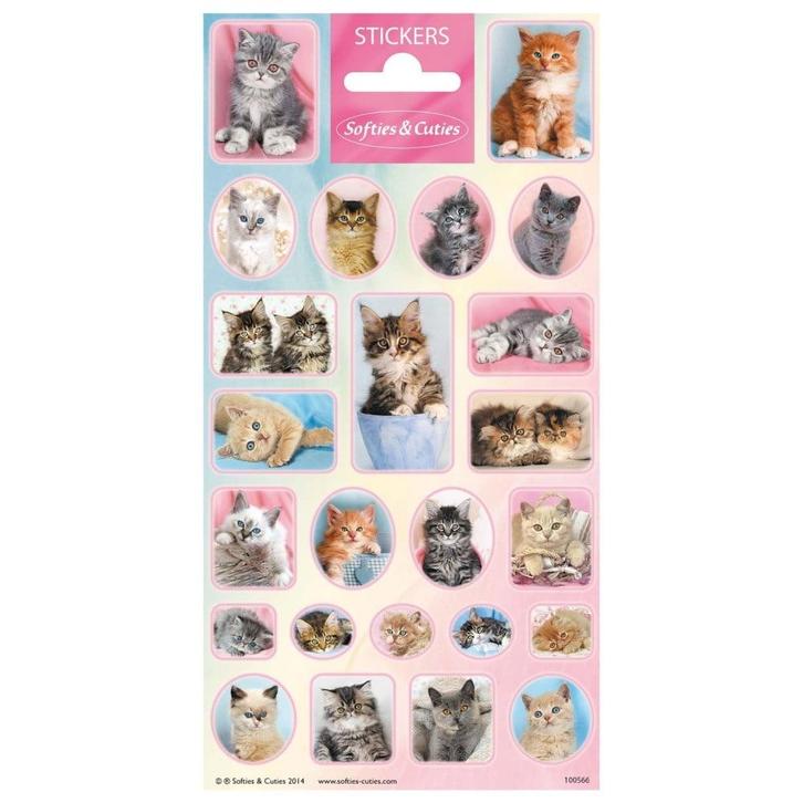 Kitten Stickers, Hobby en Vrije tijd, Feestartikelen, Nieuw, Verzenden