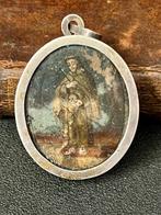 Reliquaire - Verre, Argent - 1750-1800 - Médaillon de, Antiek en Kunst