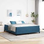 vidaXL Bedframe Anders Donkerblauw en wit 180 x 200 cm, Verzenden, Nieuw