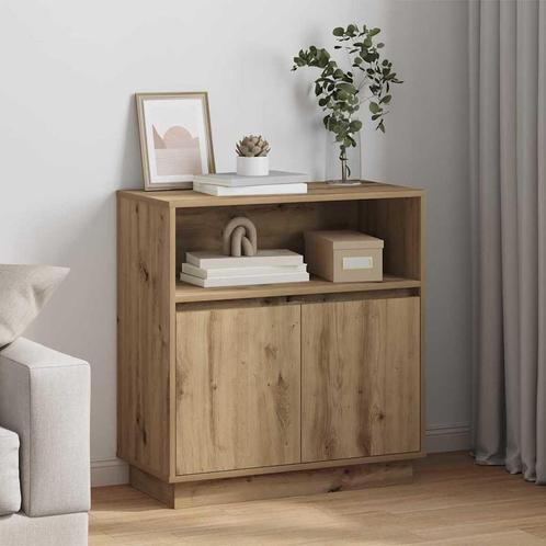 vidaXL Dressoir met LED artisanaal eikenkleurig 71 x 34.5 x, Huis en Inrichting, Kasten | Dressoirs, Nieuw, Verzenden